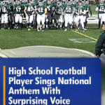 High School Football Player Sings National Anthem With Surprising Voice