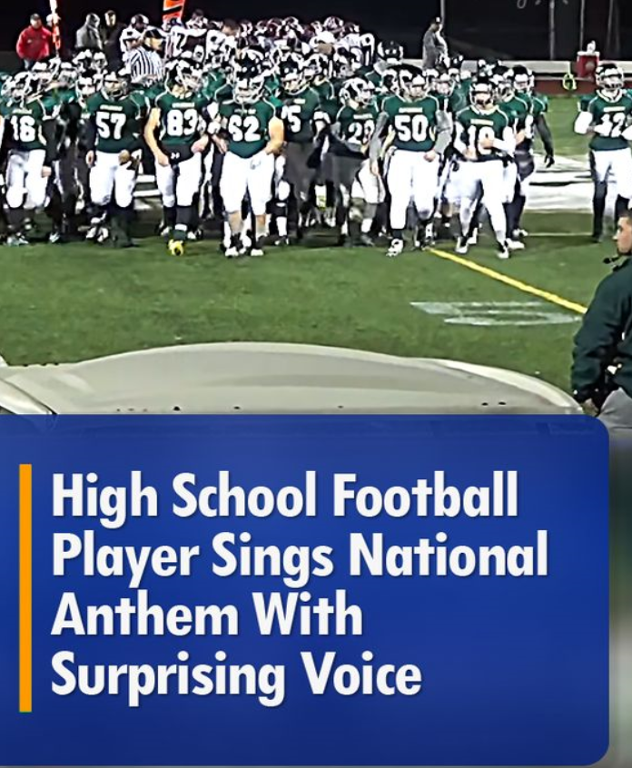 High School Football Player Sings National Anthem With Surprising Voice