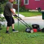 This is my dad, mowing my mom’s lawn. They’ve been divorced 28 years.