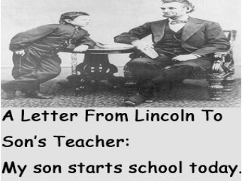 A Letter From Lincoln To Son’s Teacher -Full story here