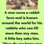 A man owns a rabbit farm