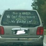 ‘Controversial’ Message Seen On Back Of SUV Sparks Online Debate