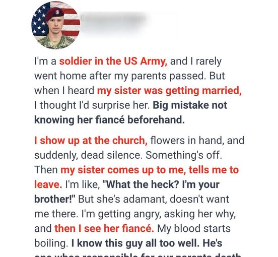 Military Man Is Kicked Out of His Sister’s Wedding When He Arrives to Surprise Her