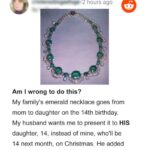 Greedy Dad Wants His Daughter to Inherit His Wife’s Family Necklace Intended for His Stepdaughter