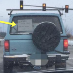 Frustrated Mom Gets Stuck Behind Slow Car, Takes Picture Of Sign On Their Window