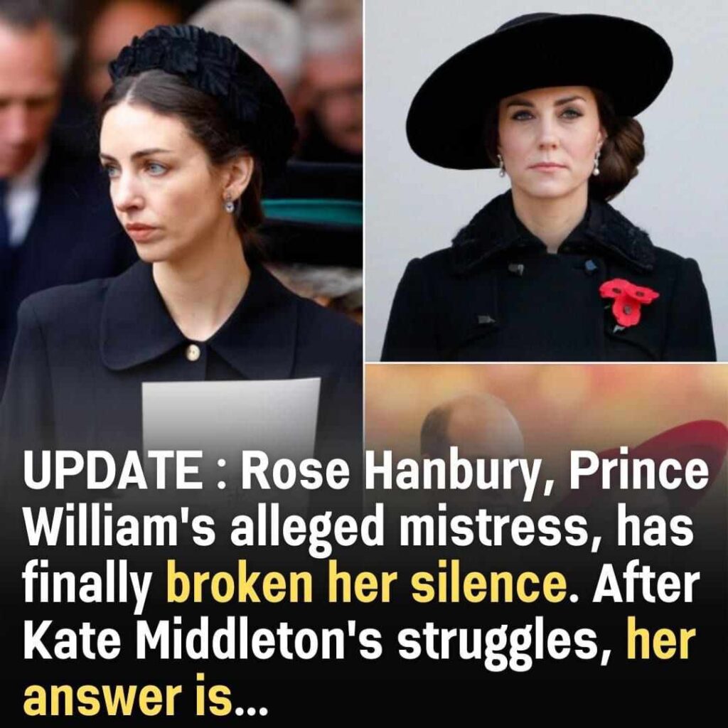 Rose Hanbury speaks out to address allegations concerning Prince William.