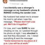 AFTER WIFE SAW A SUSPICIOUS TEXT ON HER HUSBAND’S PHONE, THE TRUTH UNFOLDED AS WIFE INVITED THE WOMAN HER HUSBAND WAS TEXTING TO