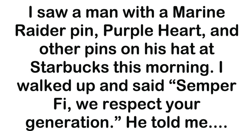 A Man posted this online after he approached a Marine veteran he did not know