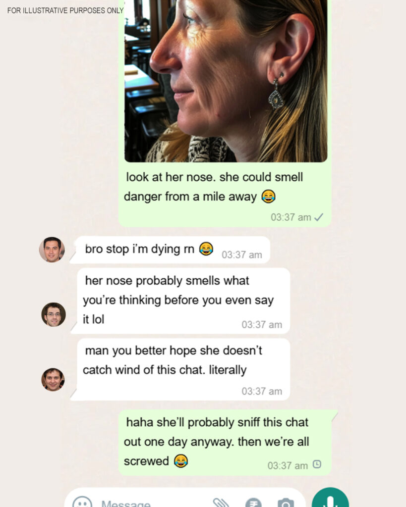 My Husband Mocked My Nose in a Group Chat with His Friends