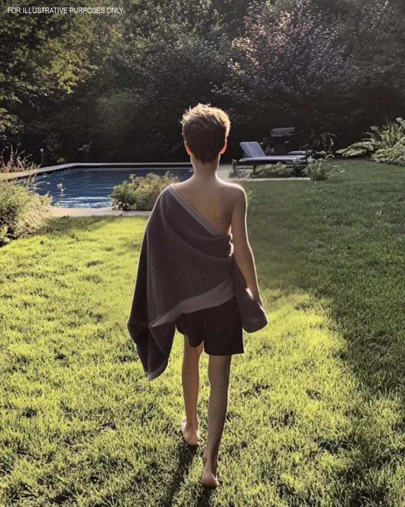 My Neighbor’s Little Son Came to Swim in Our Pool – When He Took off His Shirt and I Saw His Back, I Was Left Speechless