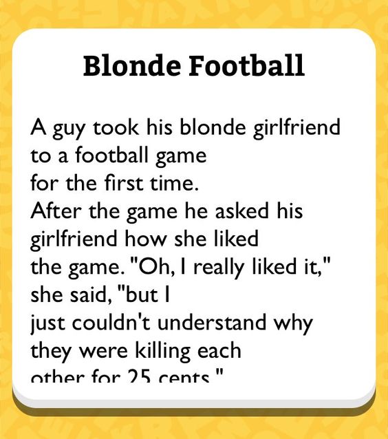 Blonde Football