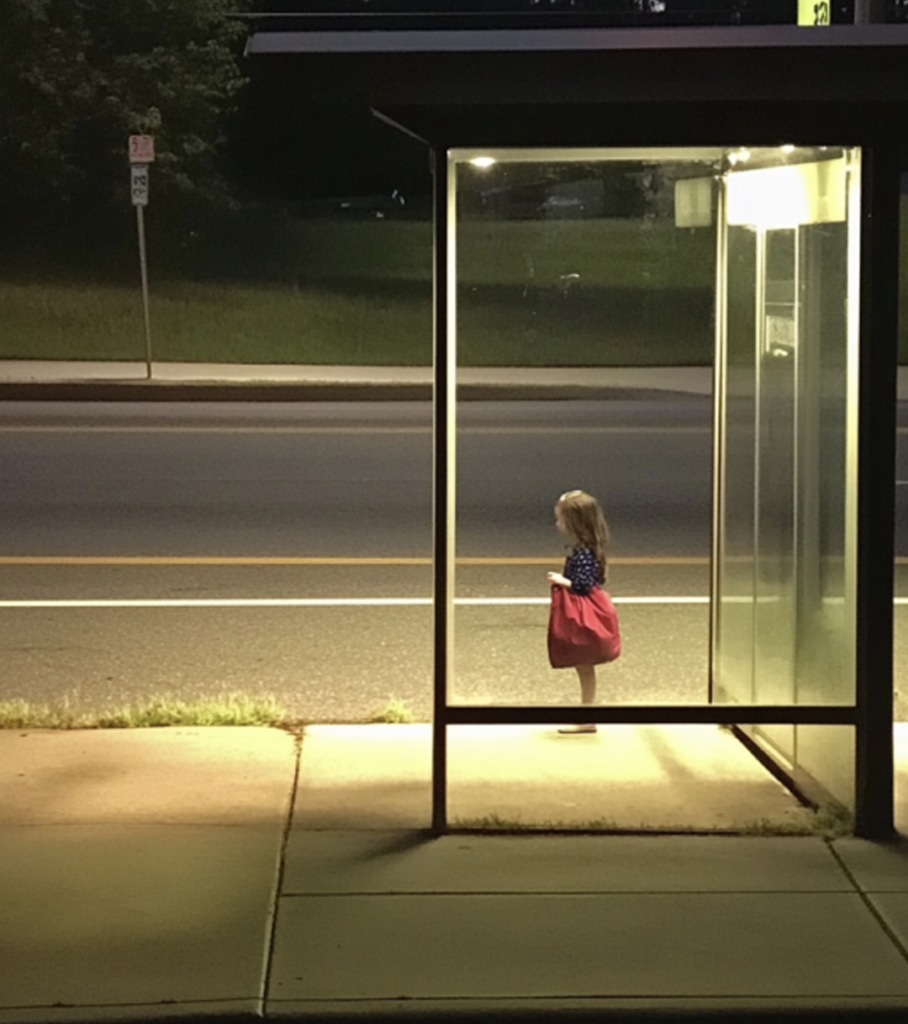 I Saw a Lonely Little Girl with a Red Bag at the Bus Stop Every Evening — One Morning, I Found Her Bag on My Doorstep