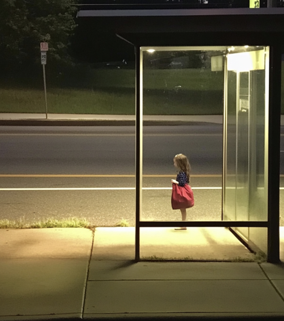 I Saw a Lonely Little Girl with a Red Bag at the Bus Stop Every Evening — One Morning, I Found Her Bag on My Doorstep