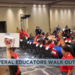 WATCH: Teachers Stand Up And Storm Out Of Jill Biden’s Speech