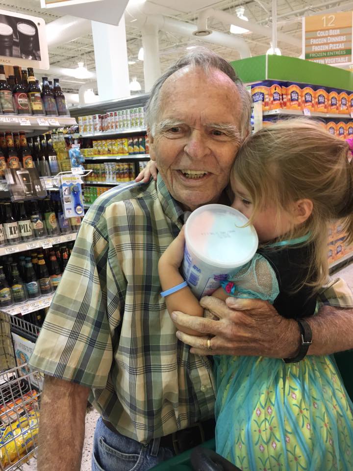 A woman and Old Gentleman at the store